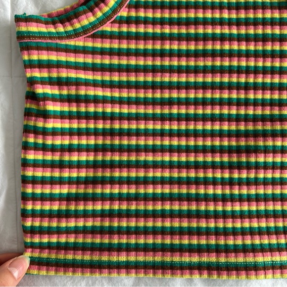 Only Ribbed Racer Neck Striped Tank Top - Picture 5 of 12